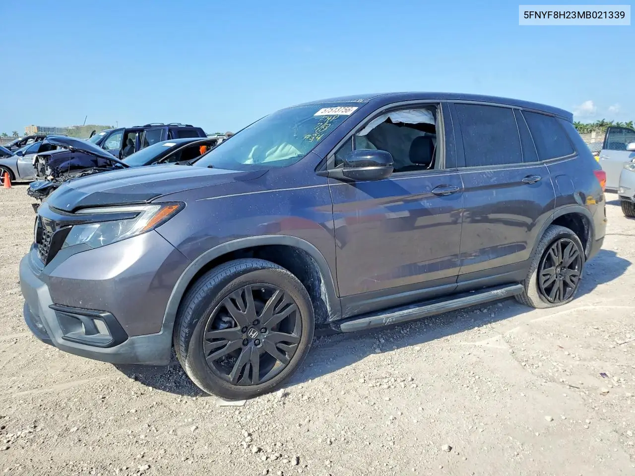 2021 Honda Passport Sport VIN: 5FNYF8H23MB021339 Lot: 57513756