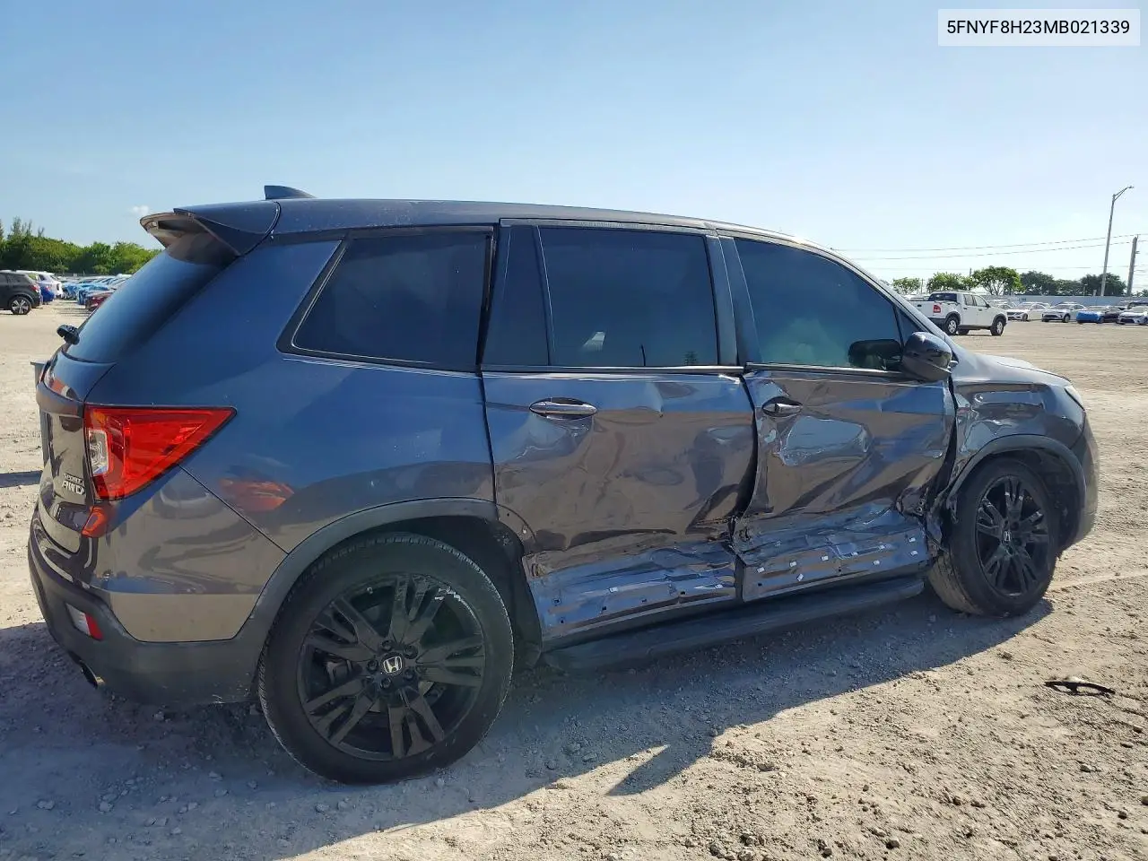 2021 Honda Passport Sport VIN: 5FNYF8H23MB021339 Lot: 57513756