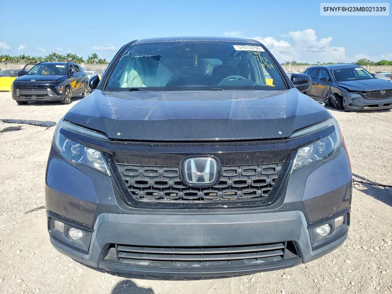 2021 Honda Passport Sport VIN: 5FNYF8H23MB021339 Lot: 57513756