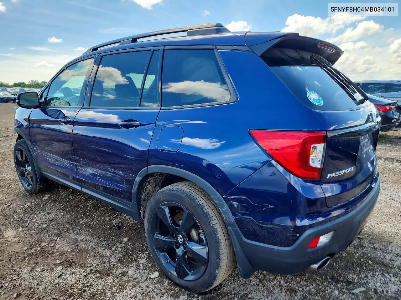 2021 Honda Passport Elite VIN: 5FNYF8H04MB034101 Lot: 58225236