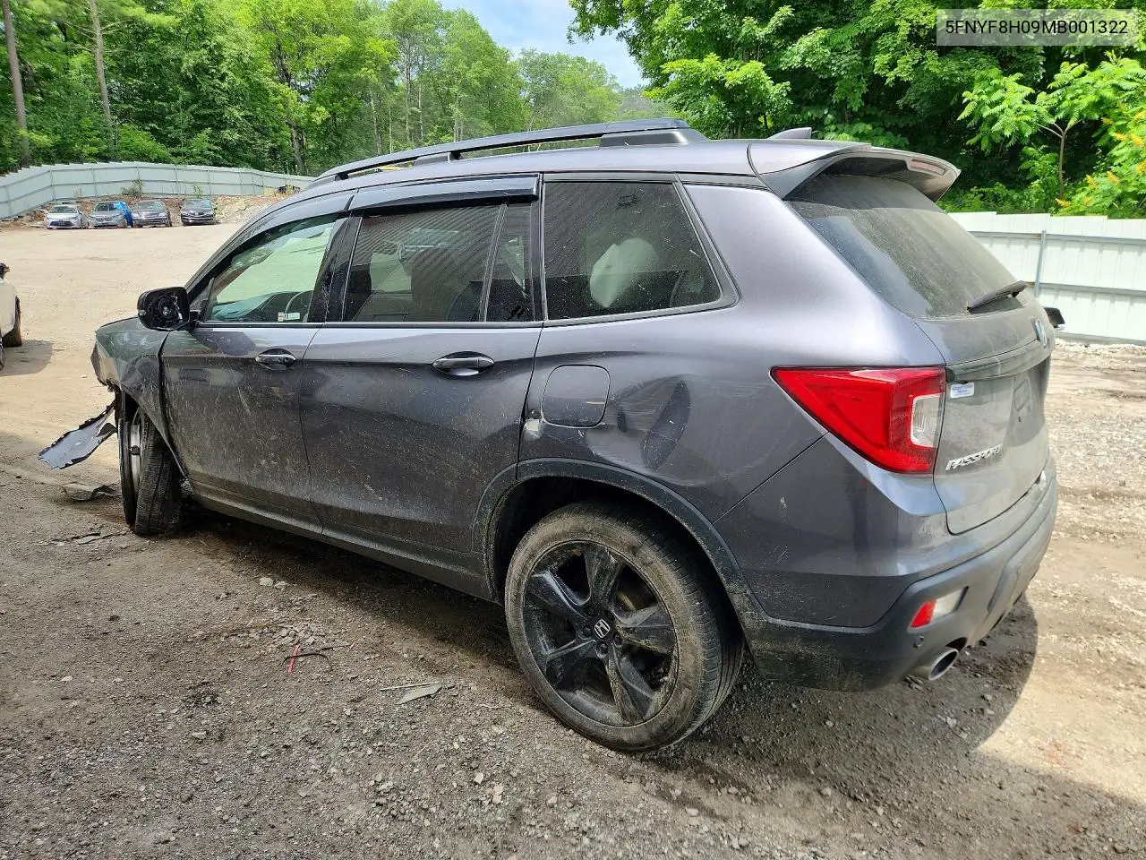 2021 Honda Passport Elite VIN: 5FNYF8H09MB001322 Lot: 58426566