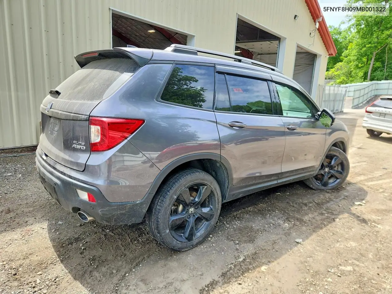 2021 Honda Passport Elite VIN: 5FNYF8H09MB001322 Lot: 58426566