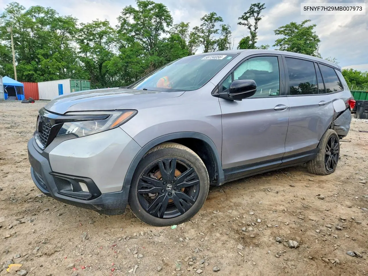 2021 Honda Passport Sport VIN: 5FNYF7H29MB007973 Lot: 58734056