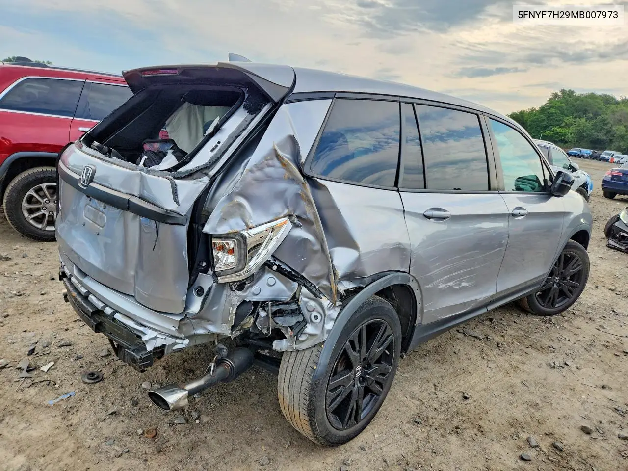 2021 Honda Passport Sport VIN: 5FNYF7H29MB007973 Lot: 58734056