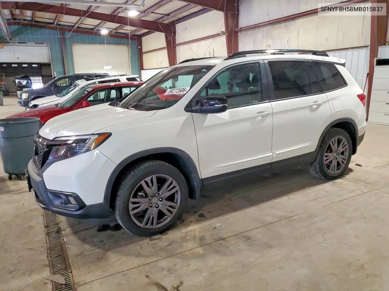2021 Honda Passport Exl VIN: 5FNYF8H58MB015837 Lot: 59272506