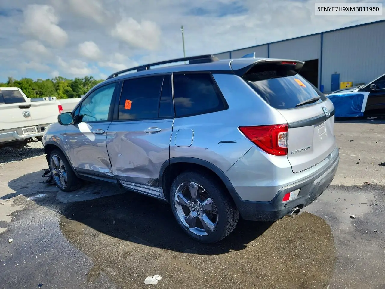 2021 Honda Passport Touring VIN: 5FNYF7H9XMB011950 Lot: 59590416