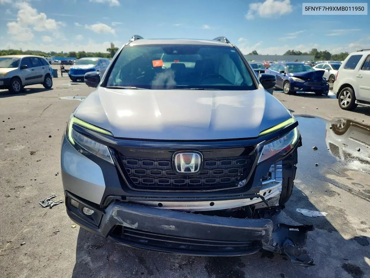 2021 Honda Passport Touring VIN: 5FNYF7H9XMB011950 Lot: 59590416