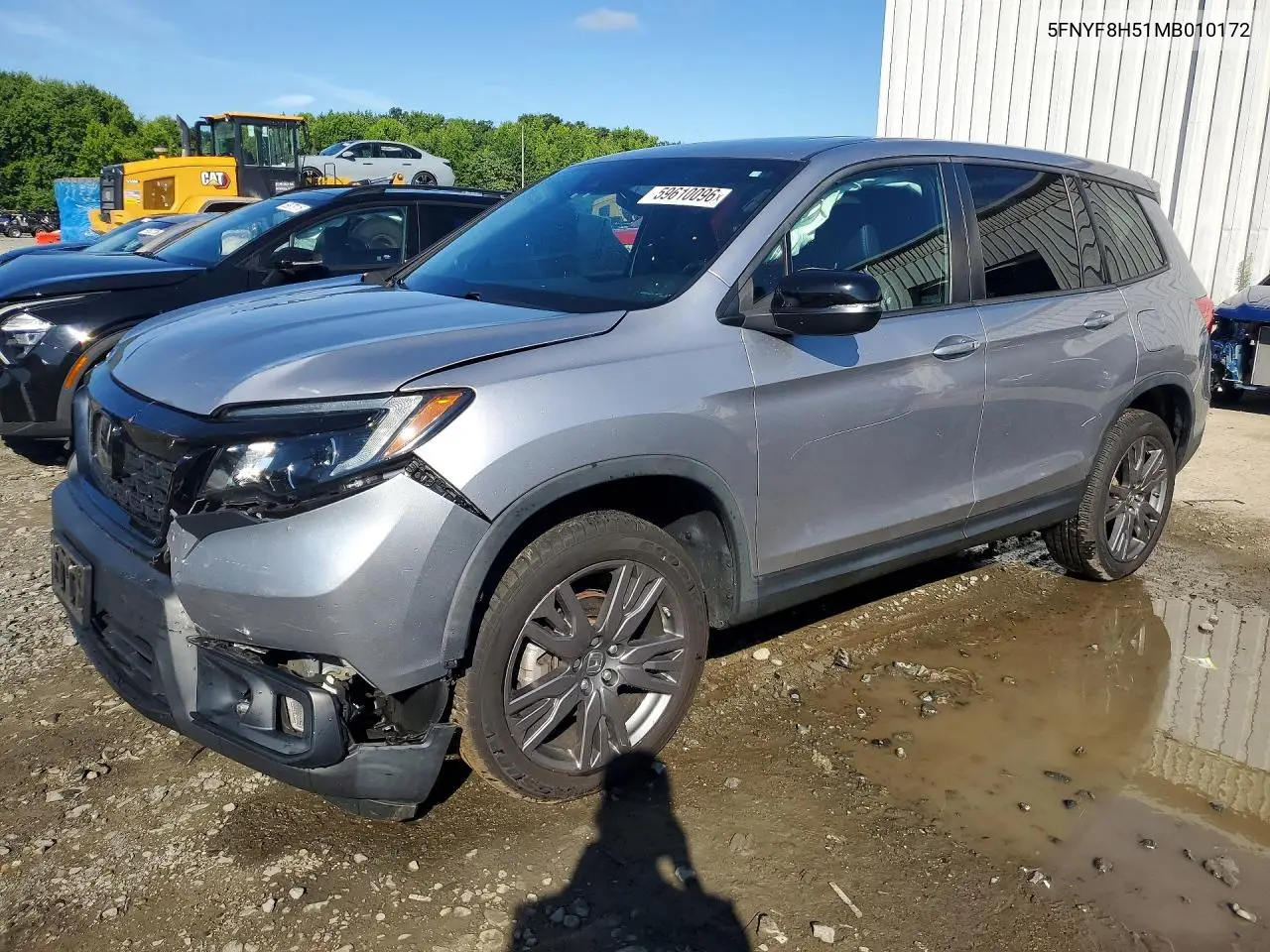 2021 Honda Passport Exl VIN: 5FNYF8H51MB010172 Lot: 59610096