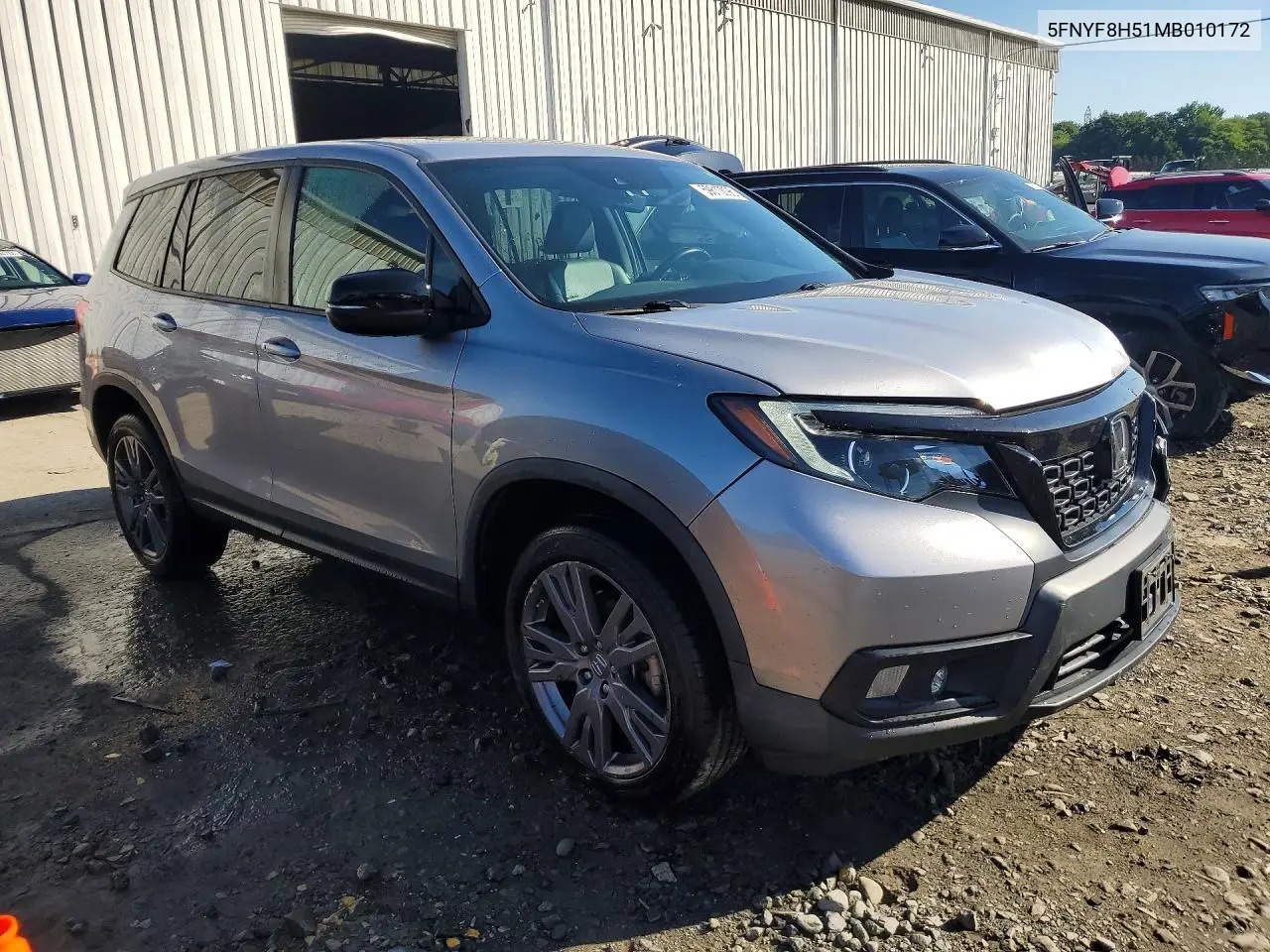 2021 Honda Passport Exl VIN: 5FNYF8H51MB010172 Lot: 59610096
