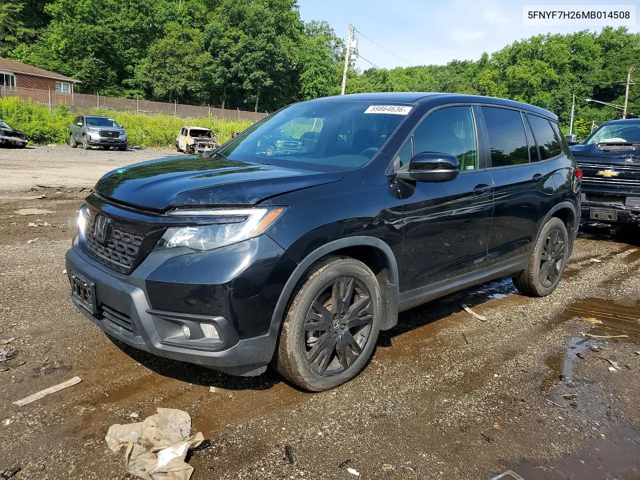 2021 Honda Passport Sport VIN: 5FNYF7H26MB014508 Lot: 59864636
