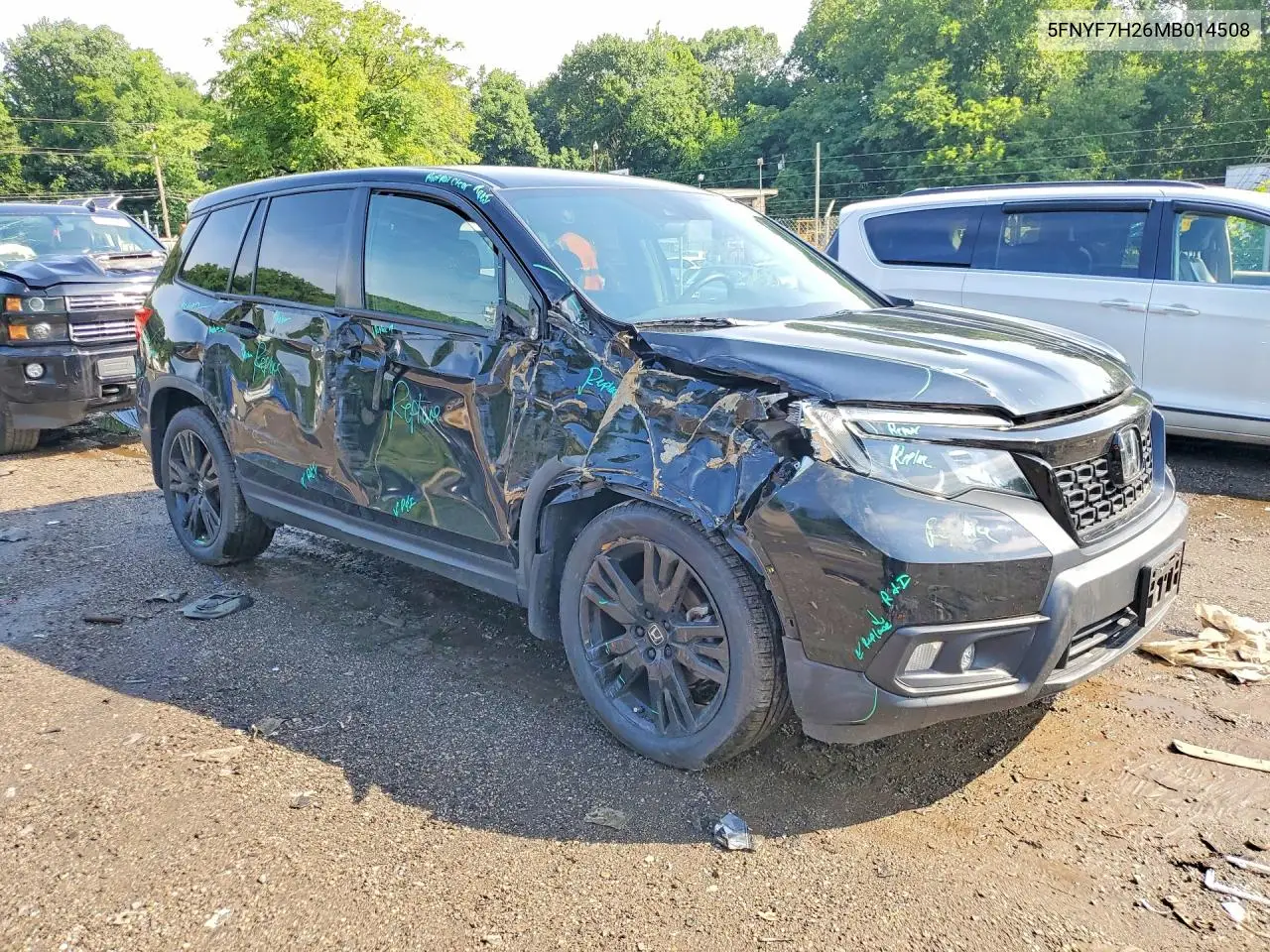 2021 Honda Passport Sport VIN: 5FNYF7H26MB014508 Lot: 59864636