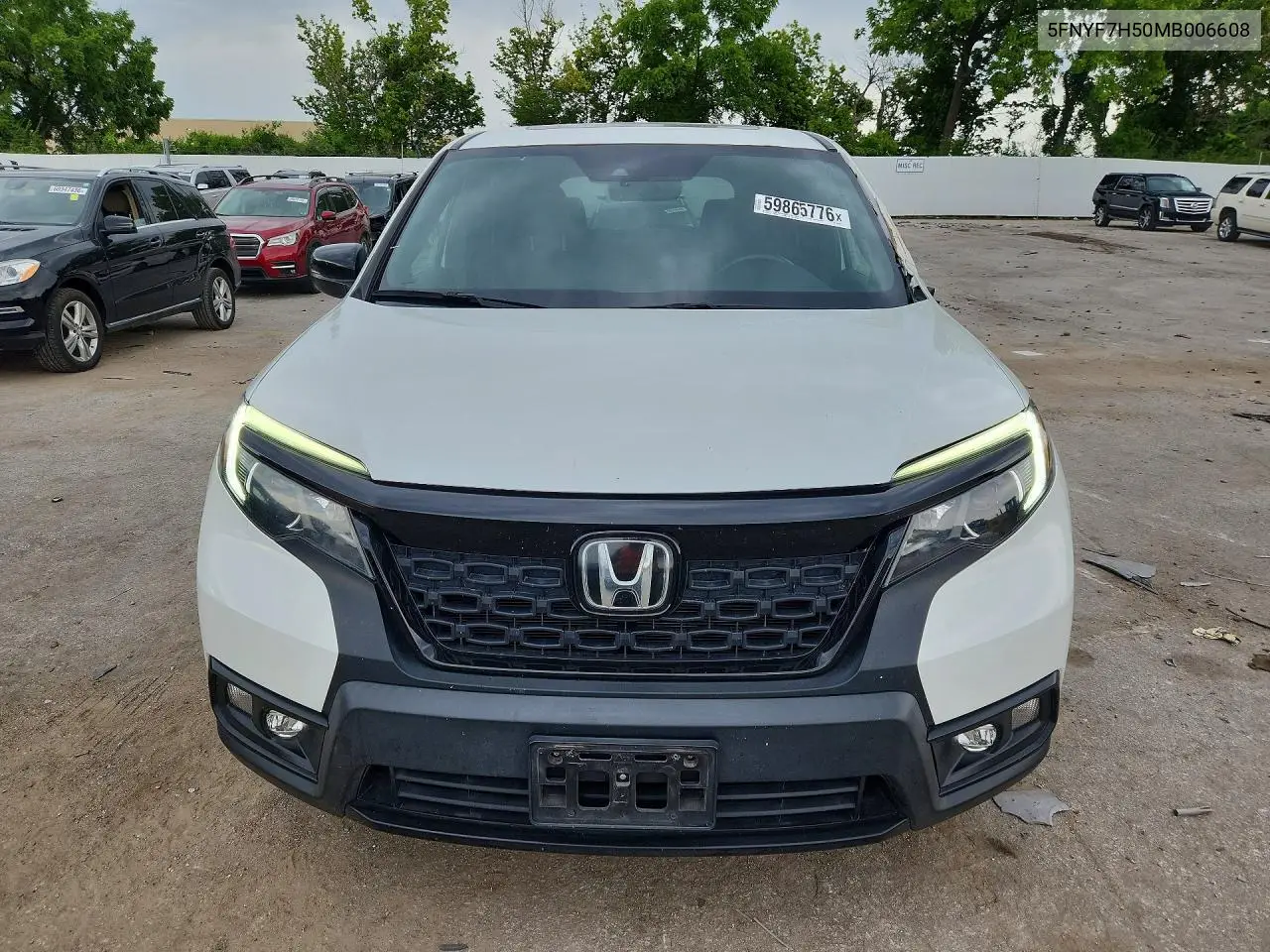 2021 Honda Passport Exl VIN: 5FNYF7H50MB006608 Lot: 59865776