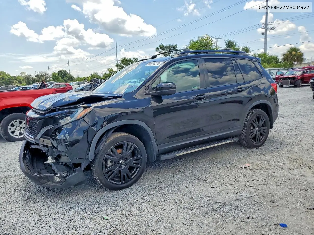 2021 Honda Passport Sport VIN: 5FNYF8H22MB004922 Lot: 59944716