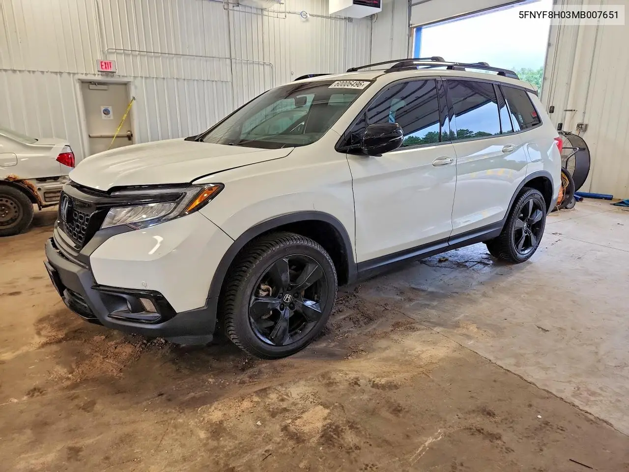 2021 Honda Passport Elite VIN: 5FNYF8H03MB007651 Lot: 60006496