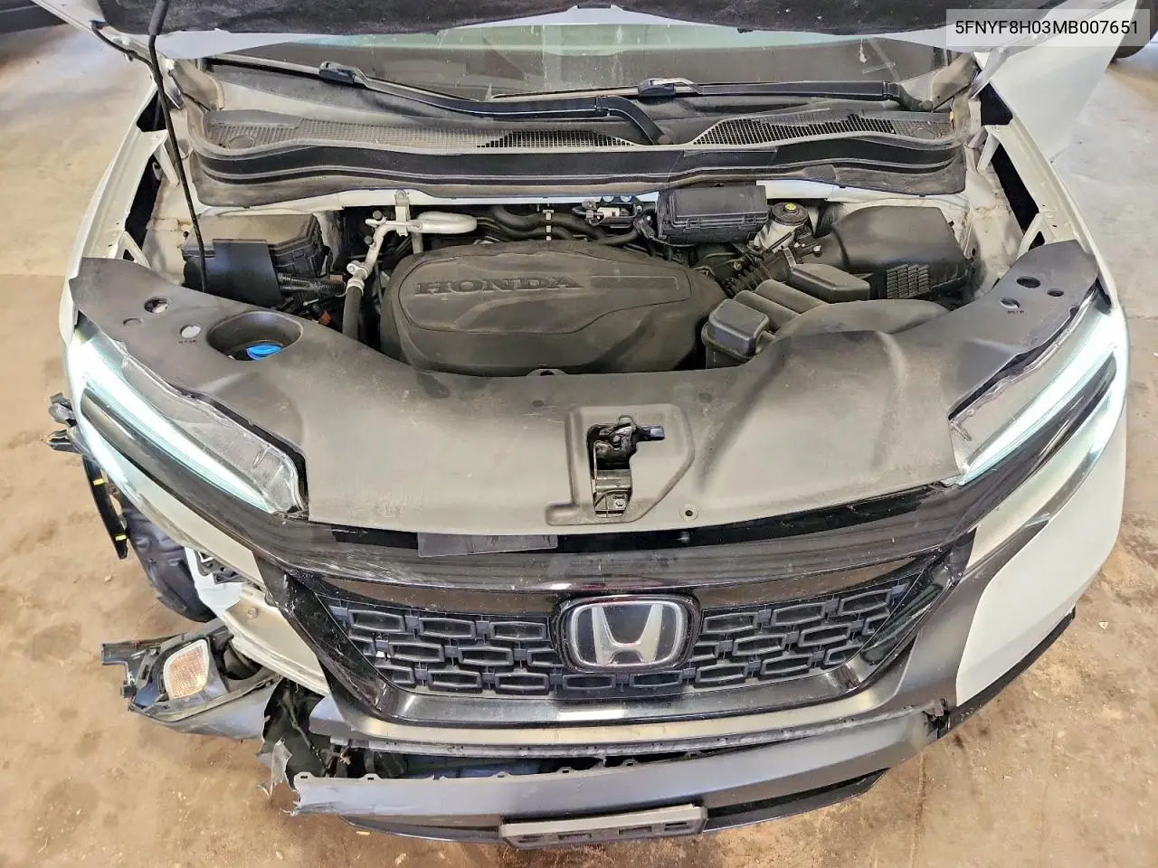 2021 Honda Passport Elite VIN: 5FNYF8H03MB007651 Lot: 60006496