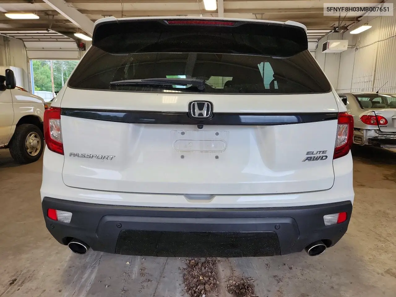 2021 Honda Passport Elite VIN: 5FNYF8H03MB007651 Lot: 60006496