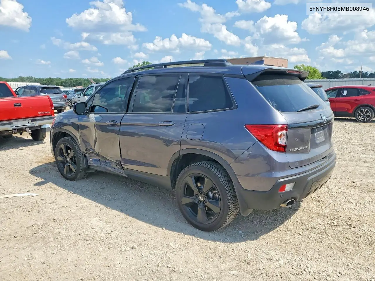 2021 Honda Passport Elite VIN: 5FNYF8H05MB008946 Lot: 60021996