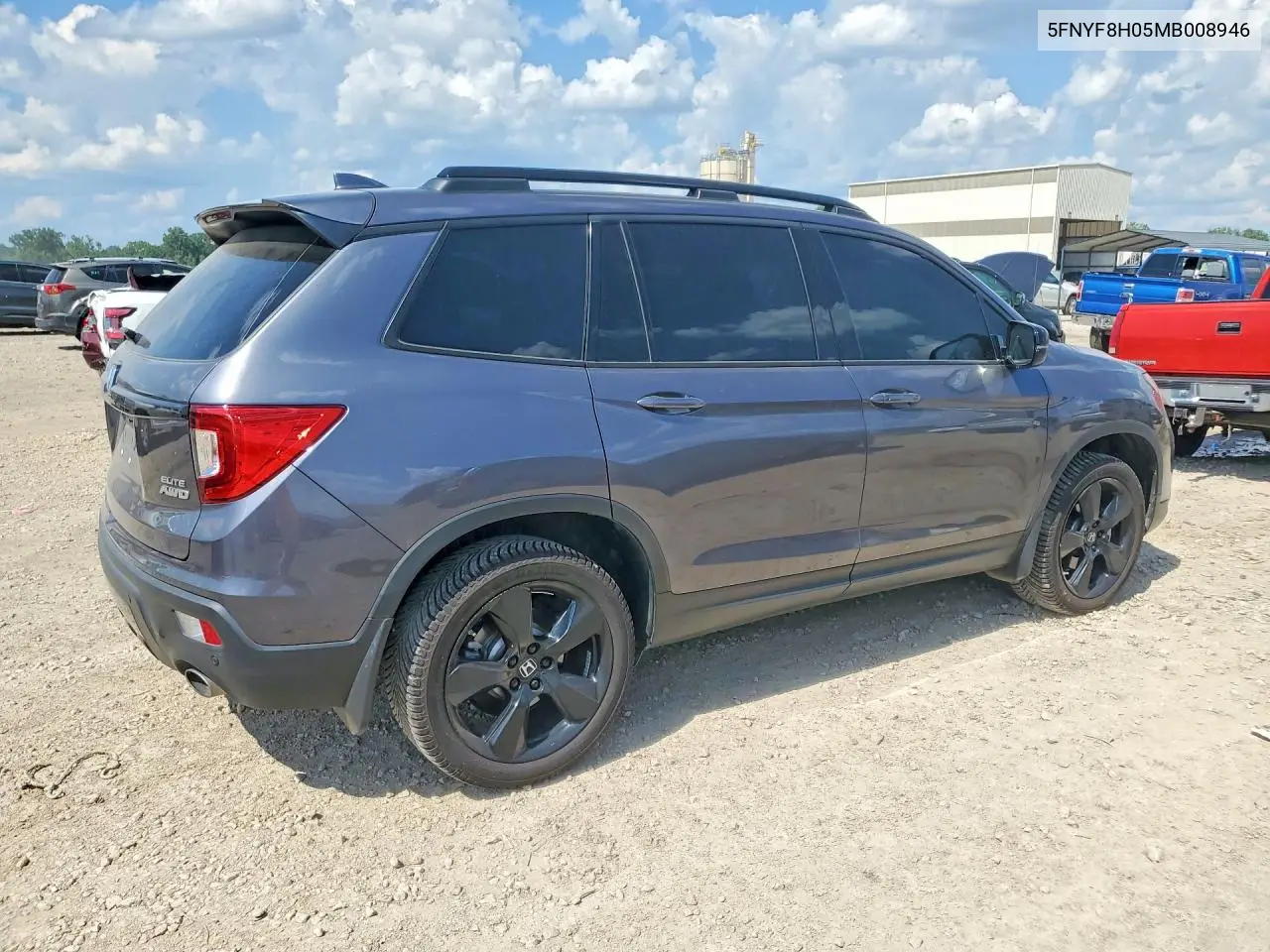2021 Honda Passport Elite VIN: 5FNYF8H05MB008946 Lot: 60021996