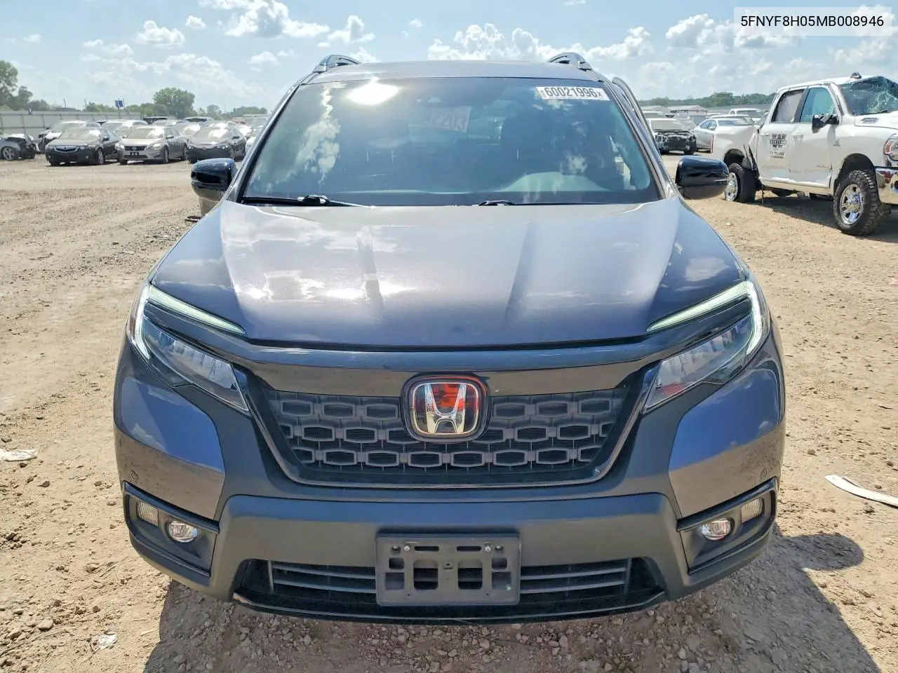 2021 Honda Passport Elite VIN: 5FNYF8H05MB008946 Lot: 60021996