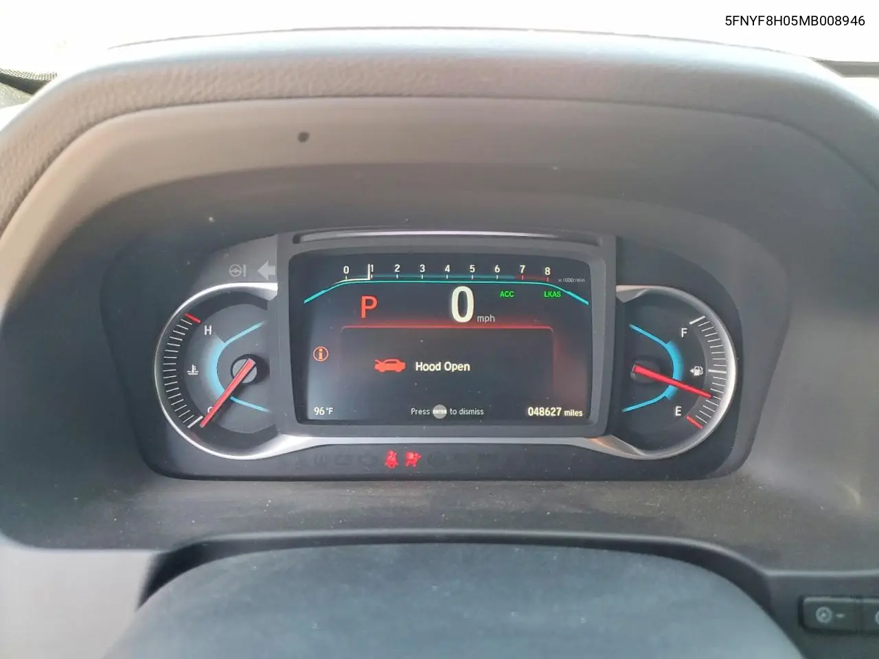 2021 Honda Passport Elite VIN: 5FNYF8H05MB008946 Lot: 60021996