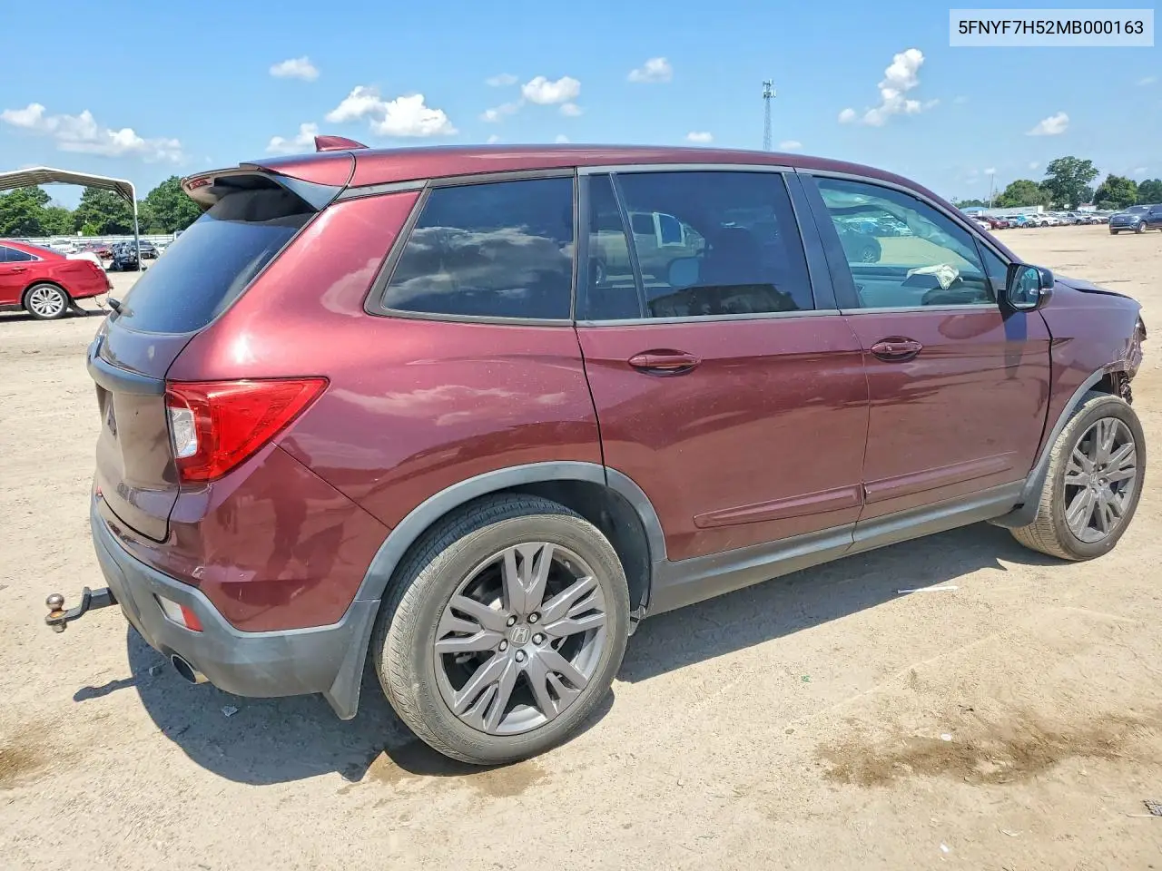 2021 Honda Passport Exl VIN: 5FNYF7H52MB000163 Lot: 60251776