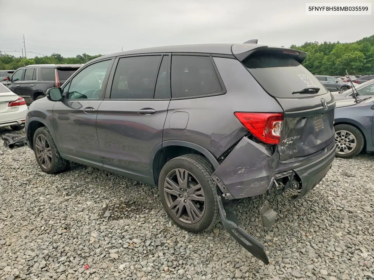 2021 Honda Passport Exl VIN: 5FNYF8H58MB035599 Lot: 60950446