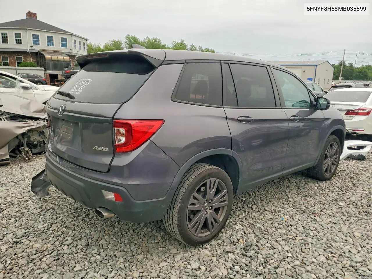 2021 Honda Passport Exl VIN: 5FNYF8H58MB035599 Lot: 60950446