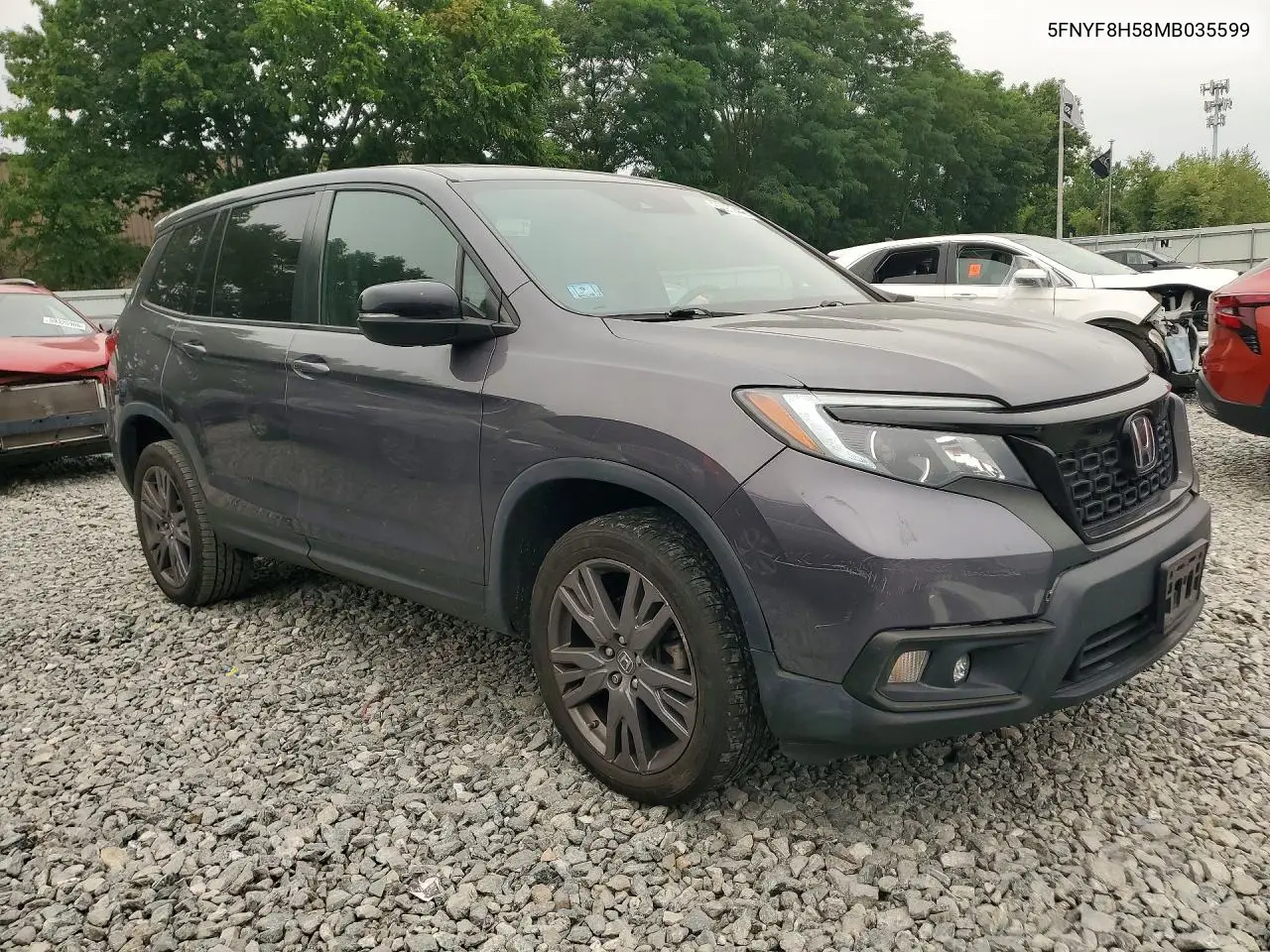 2021 Honda Passport Exl VIN: 5FNYF8H58MB035599 Lot: 60950446