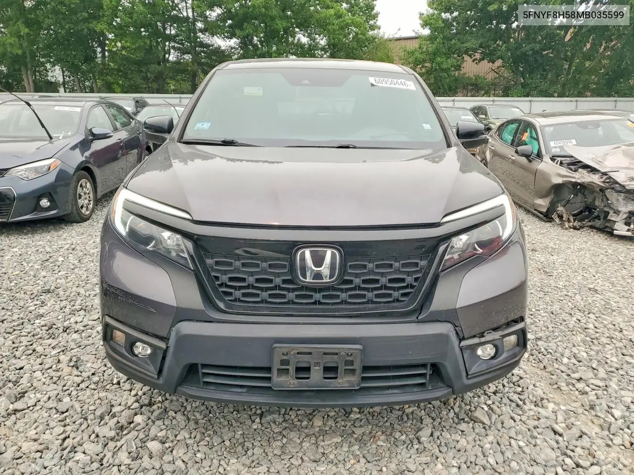 2021 Honda Passport Exl VIN: 5FNYF8H58MB035599 Lot: 60950446