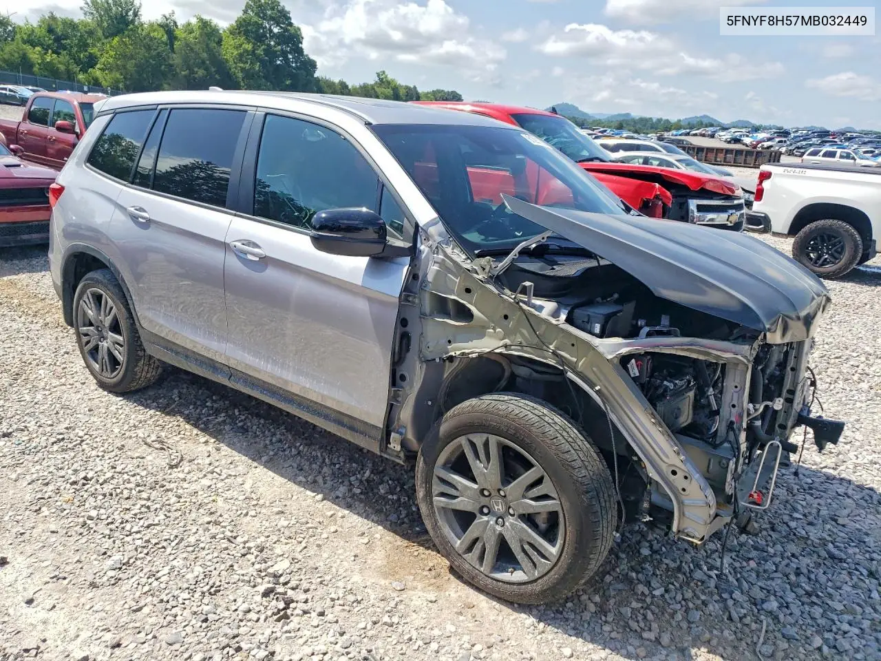 2021 Honda Passport Exl VIN: 5FNYF8H57MB032449 Lot: 61391786