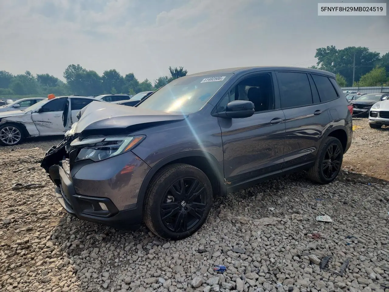 2021 Honda Passport Sport VIN: 5FNYF8H29MB024519 Lot: 61402506