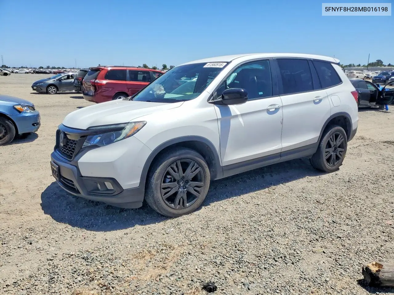 2021 Honda Passport Sport VIN: 5FNYF8H28MB016198 Lot: 61560916