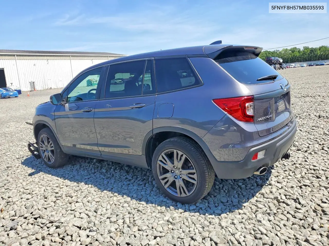 2021 Honda Passport Exl VIN: 5FNYF8H57MB035593 Lot: 61882646