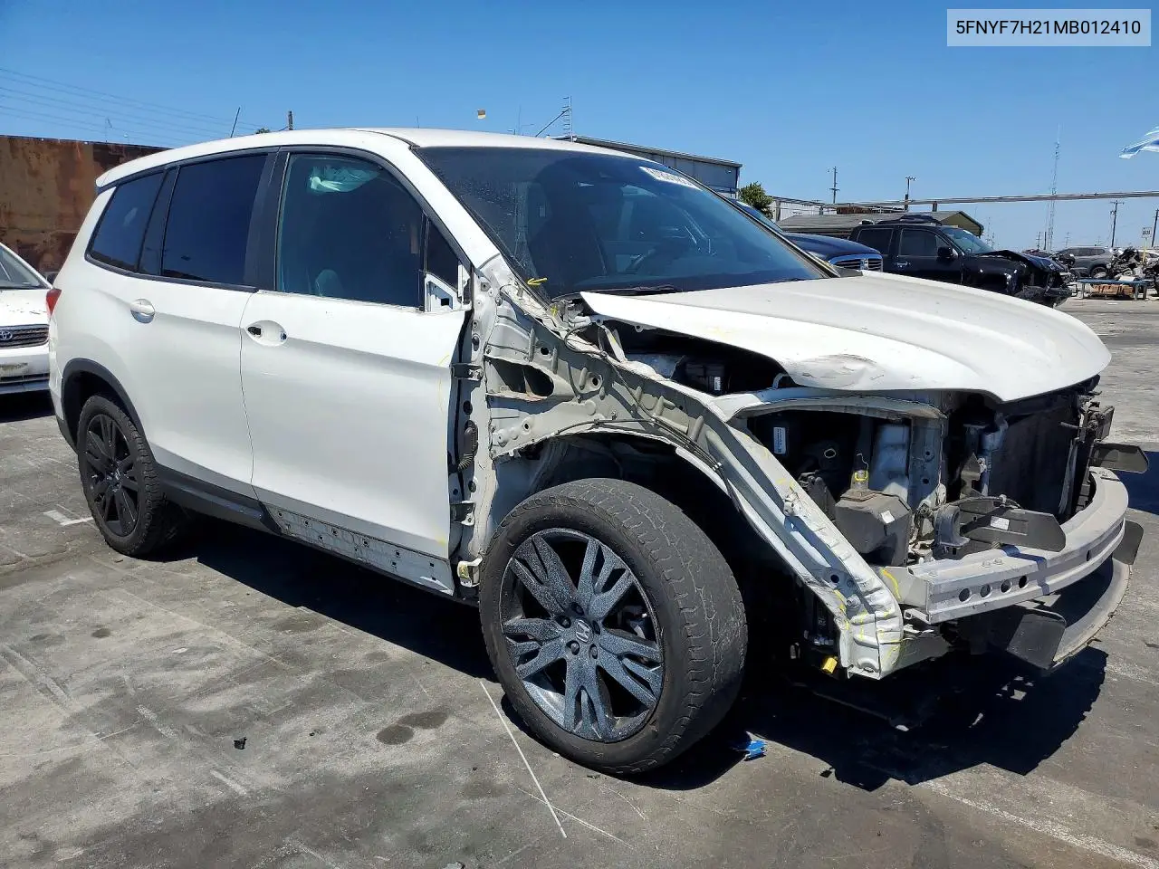 2021 Honda Passport Sport VIN: 5FNYF7H21MB012410 Lot: 61891486