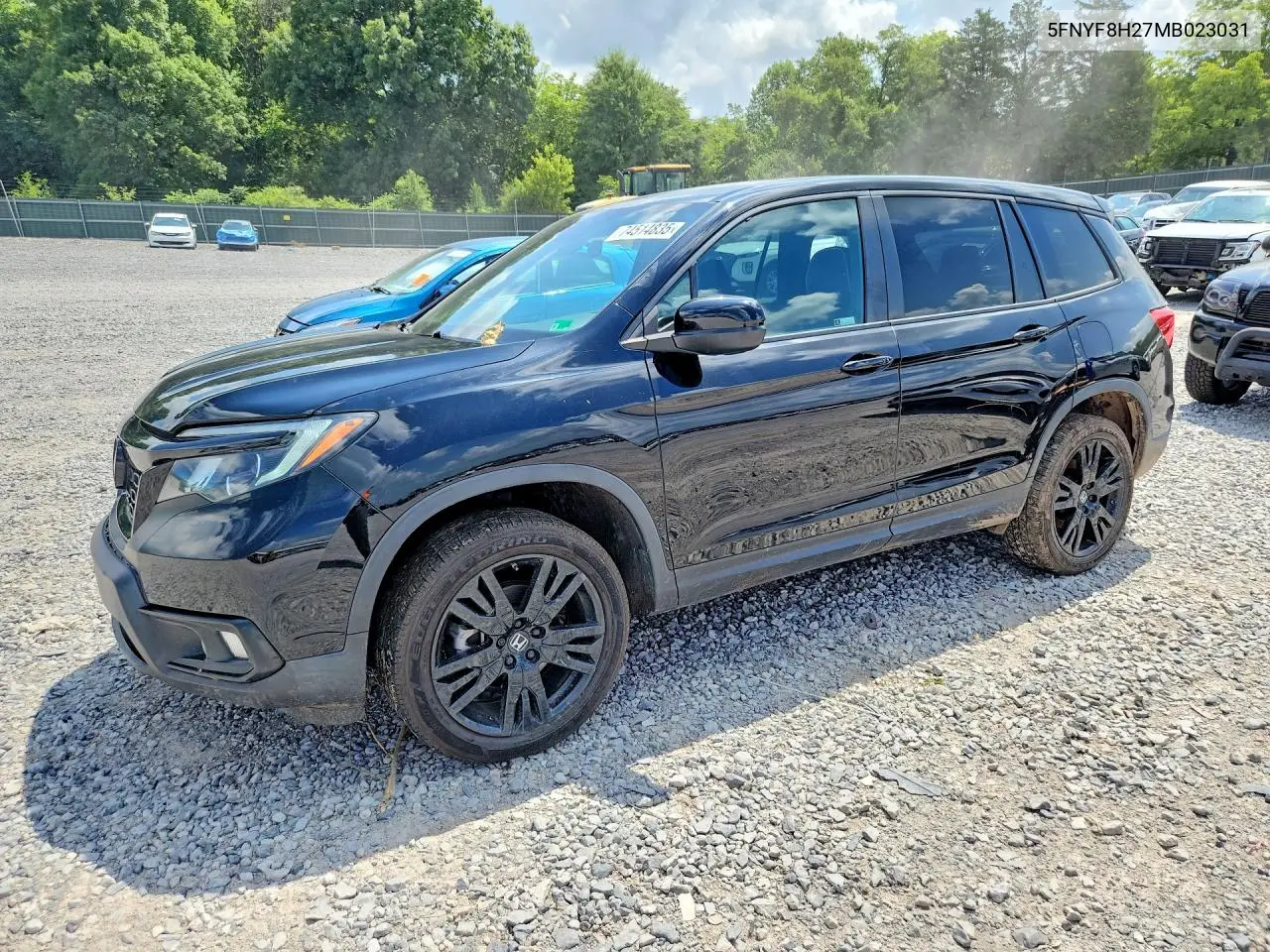 2021 Honda Passport Sport VIN: 5FNYF8H27MB023031 Lot: 74514835