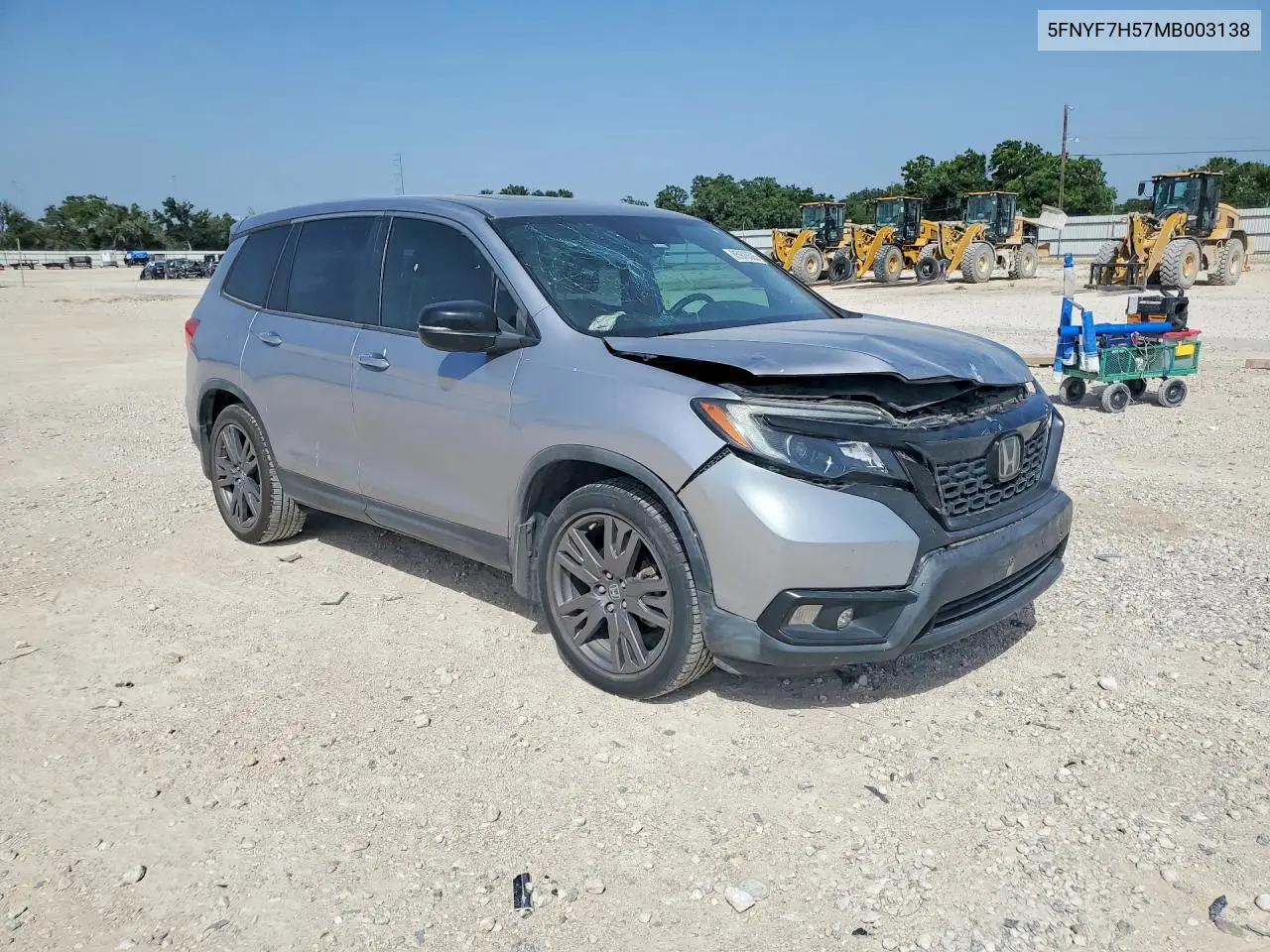 2021 Honda Passport Exl VIN: 5FNYF7H57MB003138 Lot: 85976525