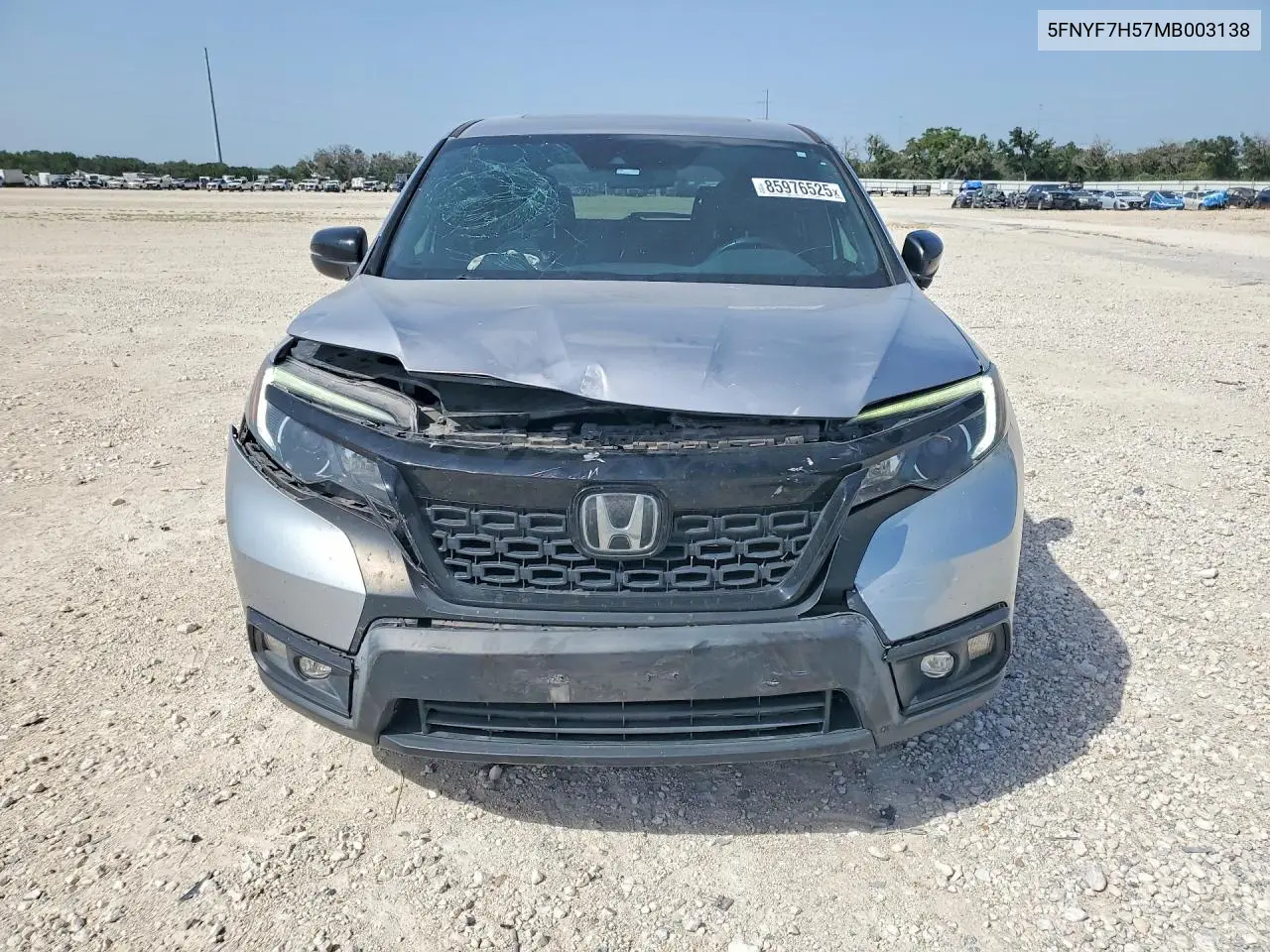 2021 Honda Passport Exl VIN: 5FNYF7H57MB003138 Lot: 85976525