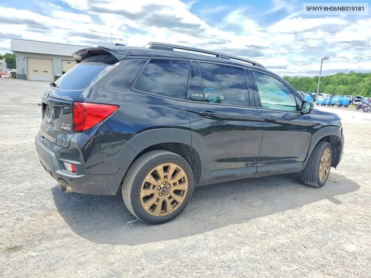 2022 Honda Passport Elite VIN: 5FNYF8H06NB019181 Lot: 53643666