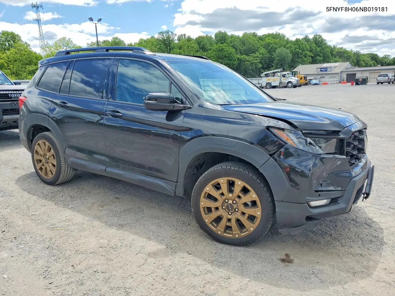 2022 Honda Passport Elite VIN: 5FNYF8H06NB019181 Lot: 53643666