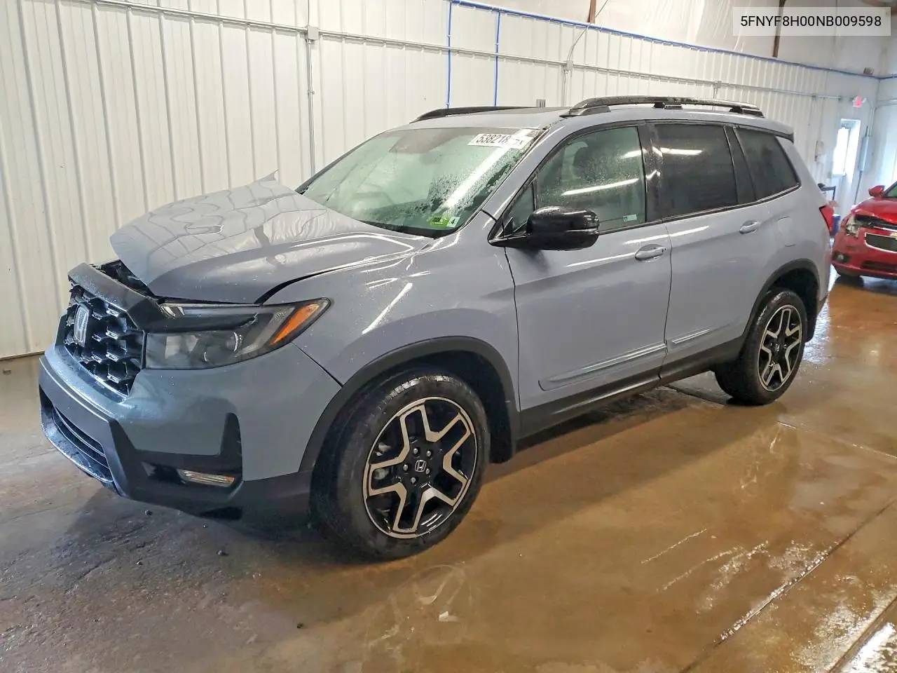 2022 Honda Passport Elite VIN: 5FNYF8H00NB009598 Lot: 53821886