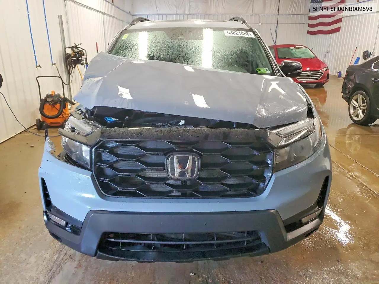 2022 Honda Passport Elite VIN: 5FNYF8H00NB009598 Lot: 53821886