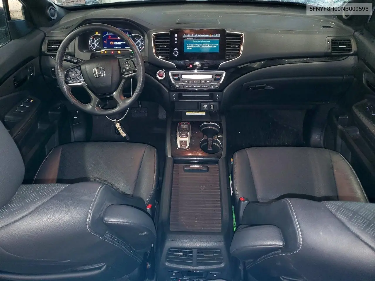 2022 Honda Passport Elite VIN: 5FNYF8H00NB009598 Lot: 53821886
