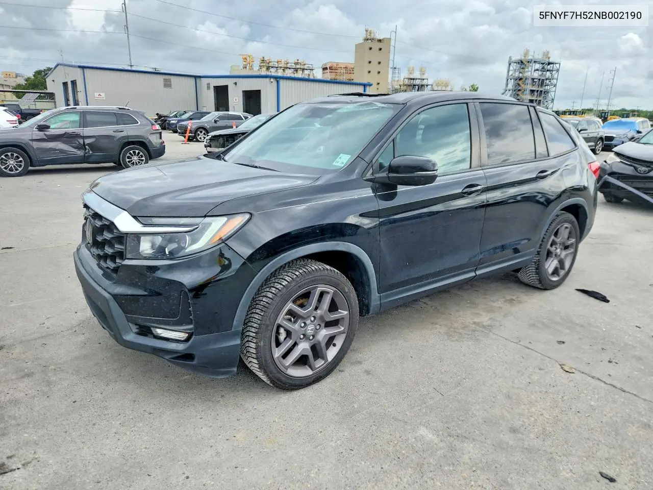 2022 Honda Passport Exl VIN: 5FNYF7H52NB002190 Lot: 53838866