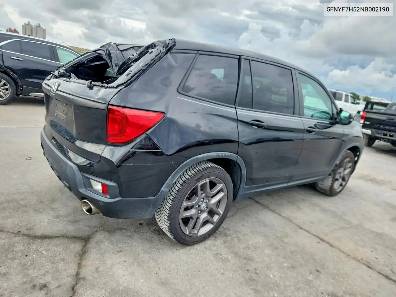 2022 Honda Passport Exl VIN: 5FNYF7H52NB002190 Lot: 53838866