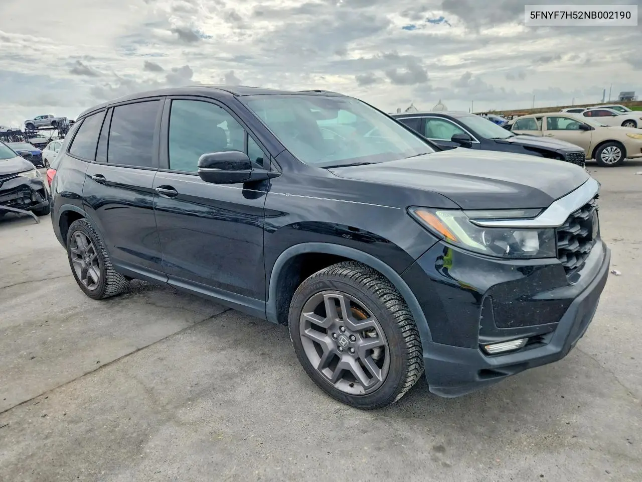 2022 Honda Passport Exl VIN: 5FNYF7H52NB002190 Lot: 53838866