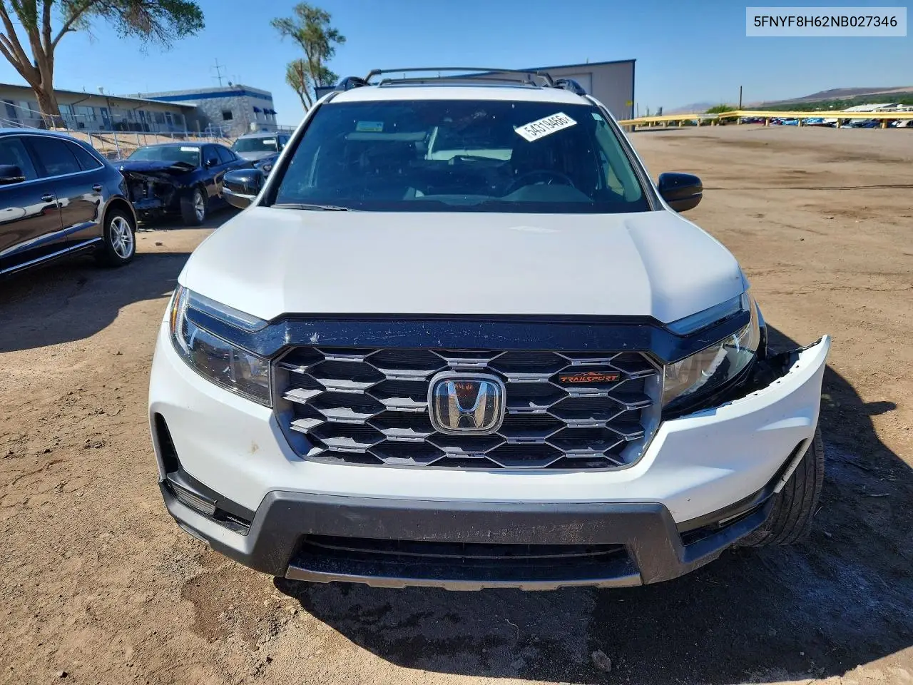 2022 Honda Passport Trail Sport VIN: 5FNYF8H62NB027346 Lot: 54319466