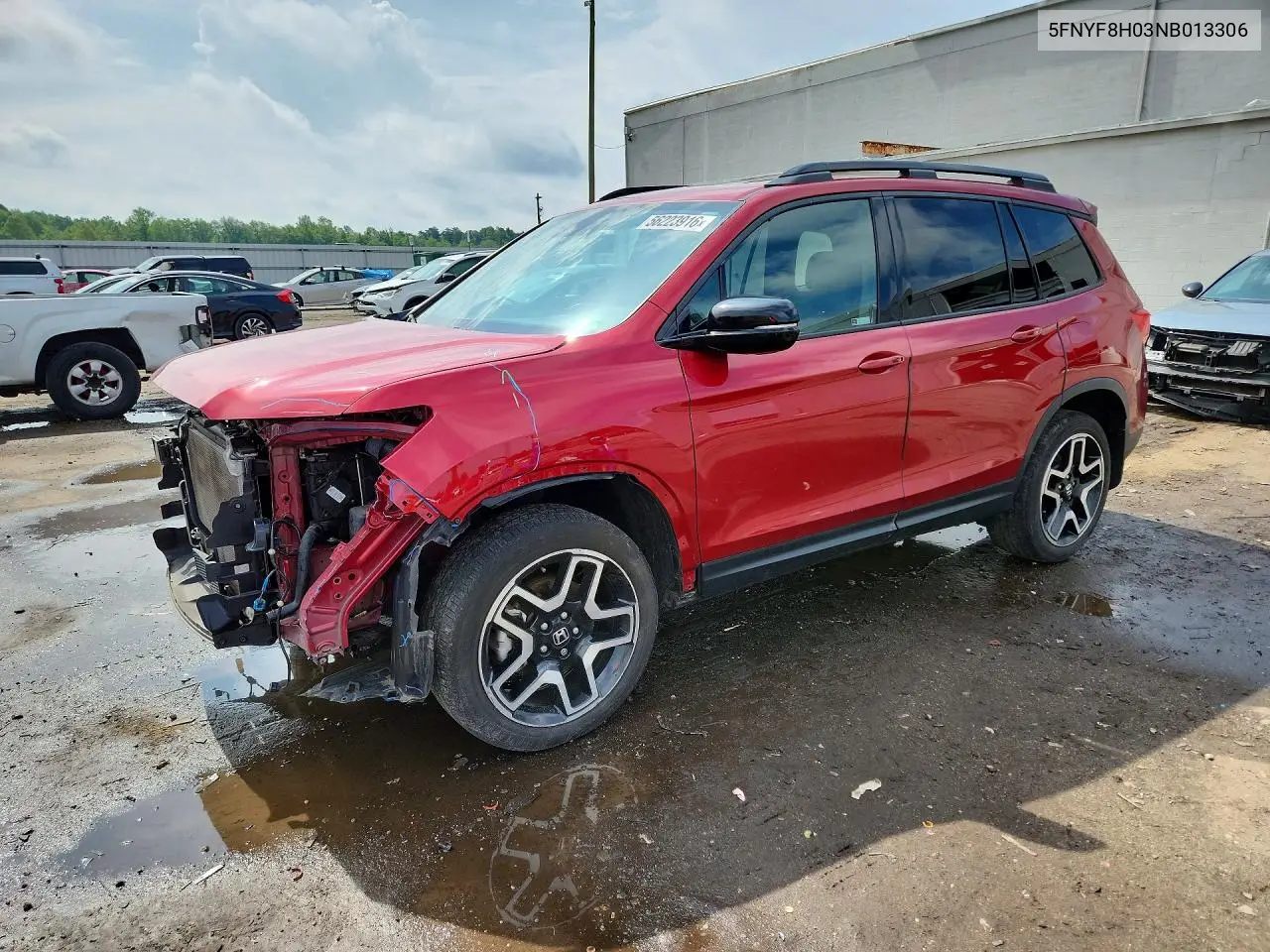 2022 Honda Passport Elite VIN: 5FNYF8H03NB013306 Lot: 56223916