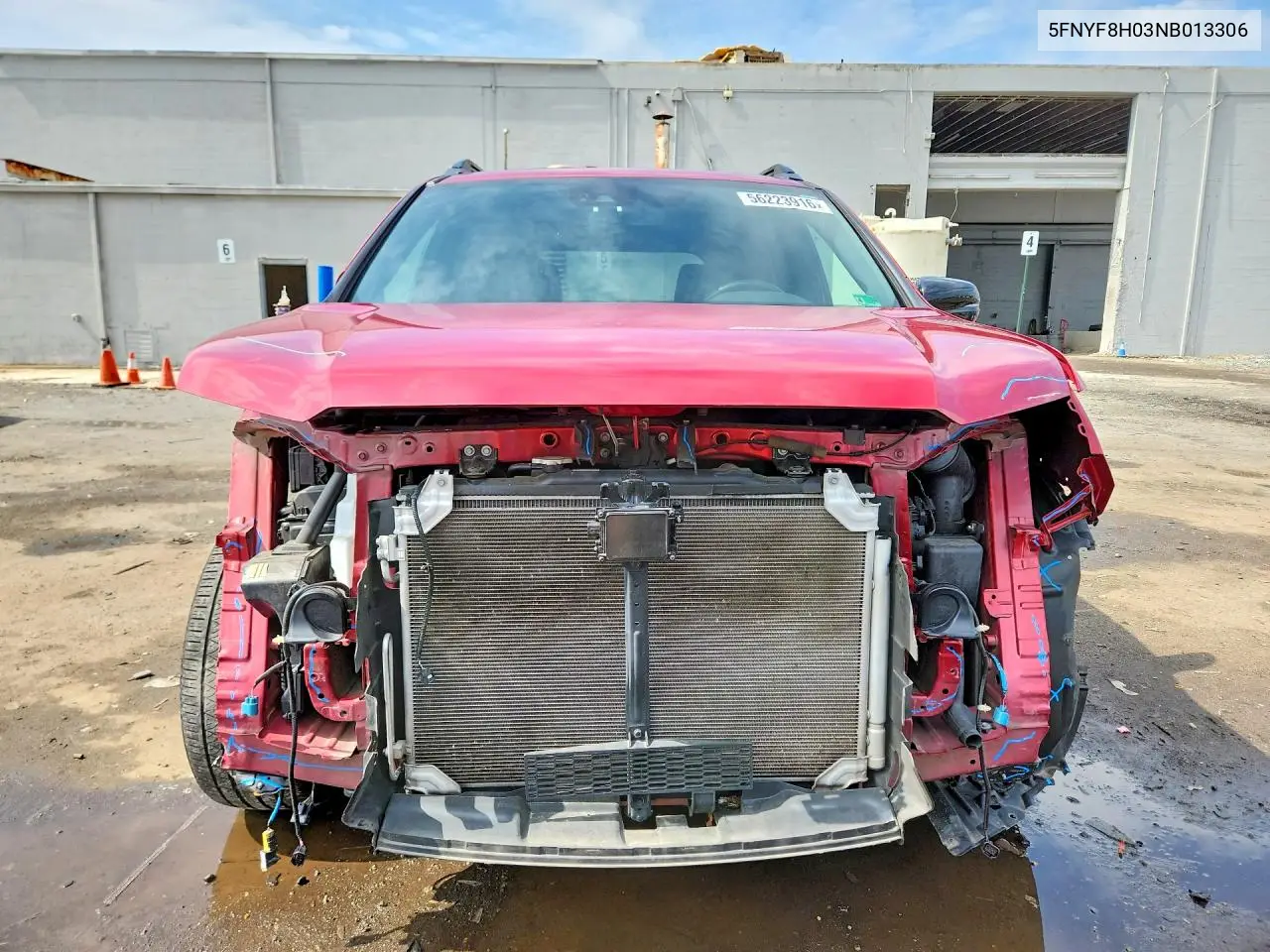 2022 Honda Passport Elite VIN: 5FNYF8H03NB013306 Lot: 56223916