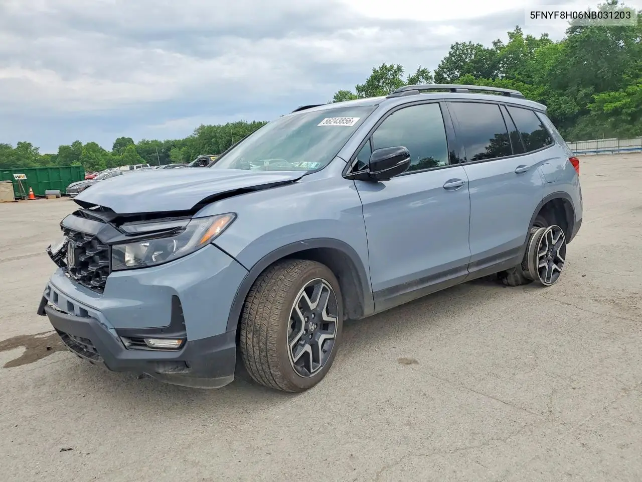 2022 Honda Passport Elite VIN: 5FNYF8H06NB031203 Lot: 56243856