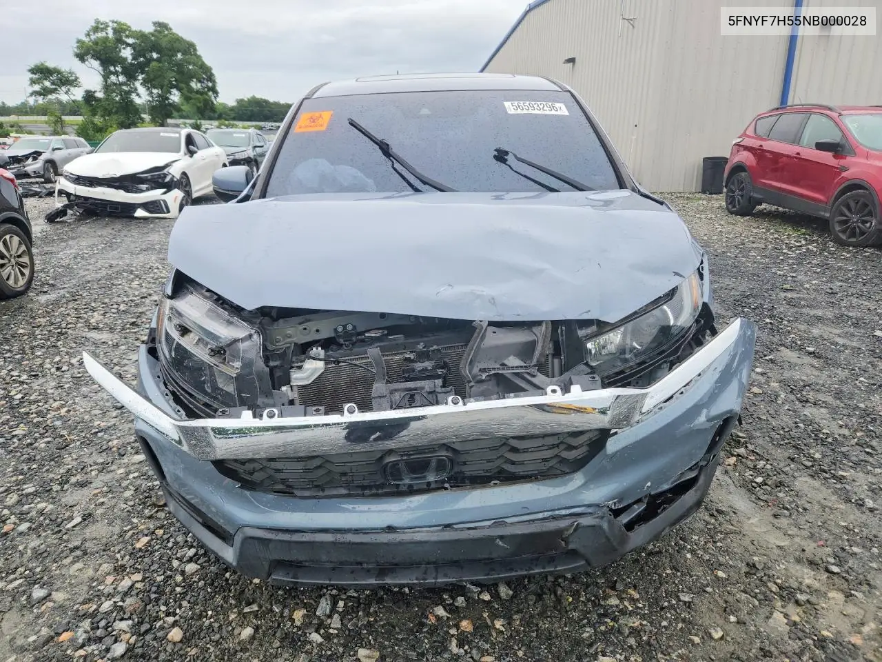 2022 Honda Passport Exl VIN: 5FNYF7H55NB000028 Lot: 56593296